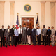 President Barack Obama with 2015 White House Mentorship and Leadership Program graduates at the White House June 15, 2015
The White House